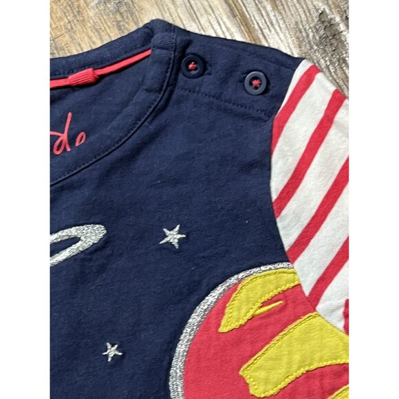 HSA Mini Boden Astronaut Appliqué Long Sleeve Tee 2-3y - Picture 3 of 6